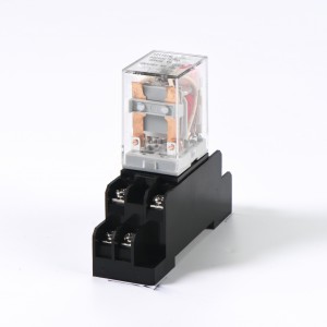 RMY4-BL 2PDT relay 2 pole with push button + LED indicate power relay MY2NJ MY2 base