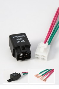 12V 30A Air Conditioning Relay Four-pin Normally Open Fan Air Conditioning Special Car Relay with Wire Socket SPST